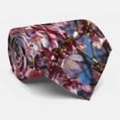 Cravate Cherry Blossoms et Blue Sky Spring Floral (Roulé)