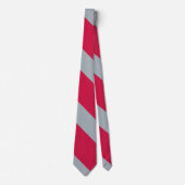 Cravate Cherry et Grey University Stripe (Devant)
