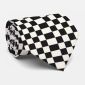 Cravate Chess board black and white (Roulé)