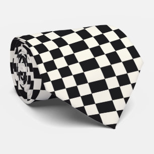 Cravate Chess board black and white