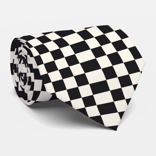 Cravate Chess board black and white (Roulé)