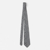 Cravate Chess board diagonal black and white neck tie (Dos)