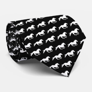 Cravate Cheval blanc Galloping   Noir