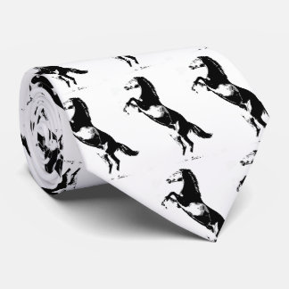 Cravate Cheval Blanc Noir Élevage