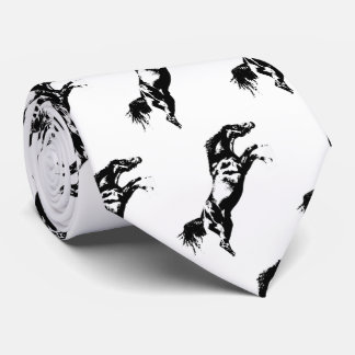 Cravate Cheval Blanc Noir Élevage