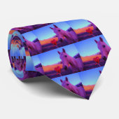 Cravate Cheval Brown et Coeur Rouge (Roulé)