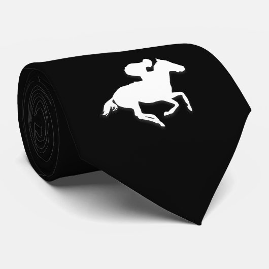 Cravate Cheval de course | Derby Black (Roulé)