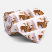 Cravate Cheval de course et Jockey (Roulé)