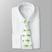 Cravate Cheval de course (vert) (Attaché)