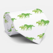 Cravate Cheval de course (vert) (Roulé)