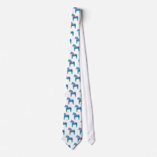 Cravate Cheval de Dala de bleu de ciel