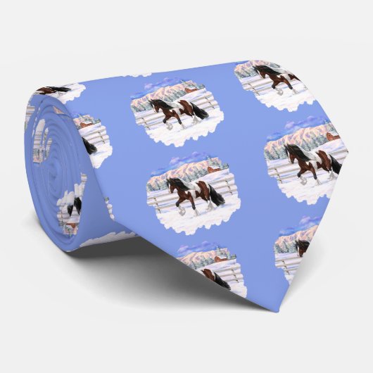 Cravate Cheval de Tinker Tinker Gypsy Vanner Brown Pinto (Roulé)
