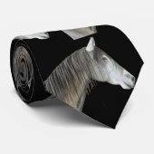 Cravate Cheval gris (Roulé)