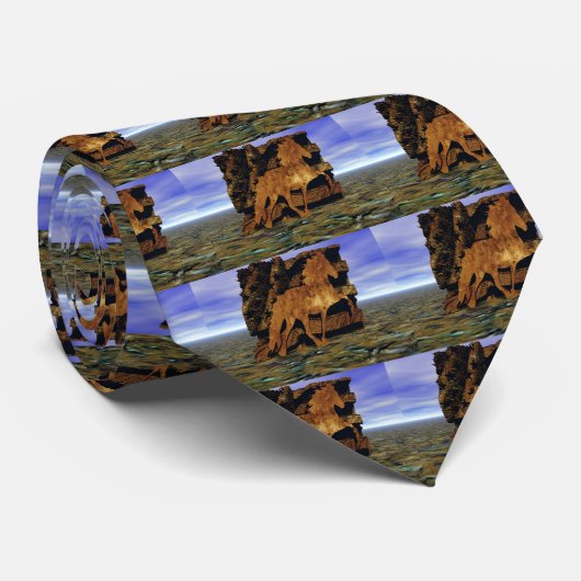 Cravate Cheval islandais Abstrait ensemble en pierre (Roulé)