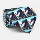 Cravate cheval miniature gros plan (Roulé)