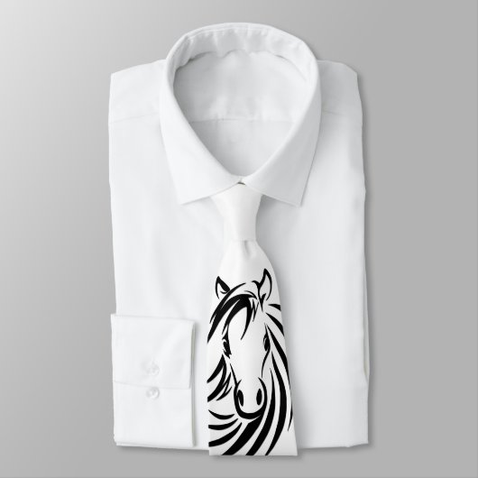 Cravate Cheval noir (Attaché)