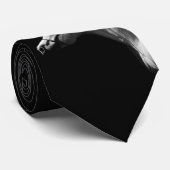 Cravate Cheval noir et blanc (Roulé)