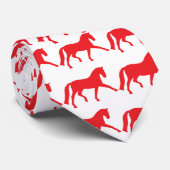 Cravate Cheval prolongé de dressage de trot (rouge) (Roulé)