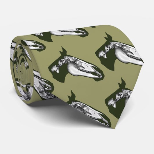 Cravate Cheval Squelette (Roulé)