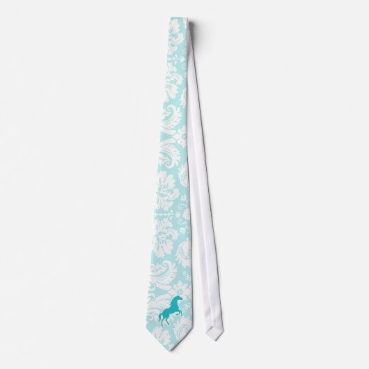 Cravate Cheval turquoise (Devant)