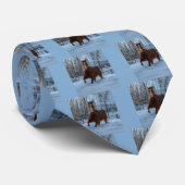 Cravate Cheval vif d'oseille dans la neige pour des (Roulé)