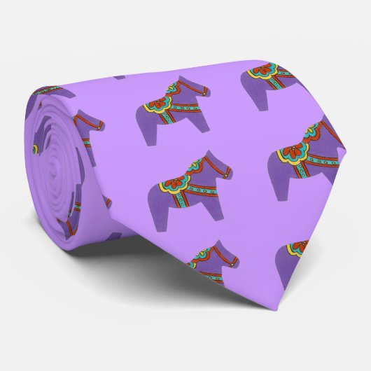 Cravate Cheval Violet Wild Dala Horse (Roulé)