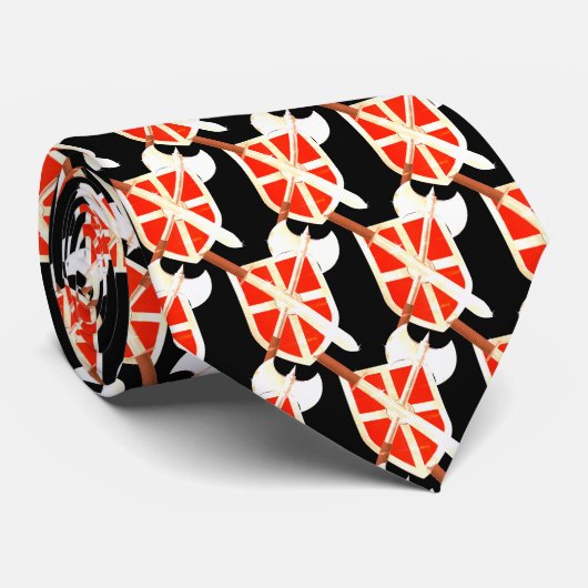 Cravate Chevaliers Guerriers Vikings Mascotte Football Nec (Roulé)