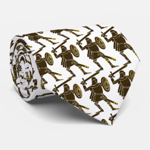 Cravate Chevaliers Guerriers Vikings Mascotte Foulard de