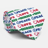 Cravate Chevaux d'amour pour la paix (Roulé)