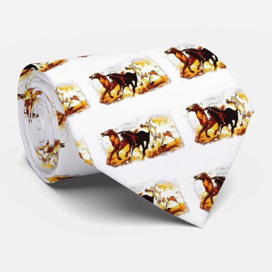 Cravate Chevaux de course (Roulé)