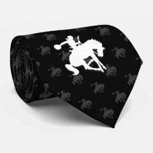 Cravate Chevaux de rodéo   Noir