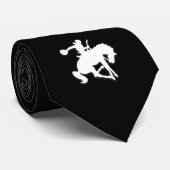 Cravate Chevaux Rodéo - Noir (Roulé)