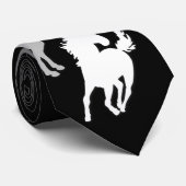 Cravate Chevaux Silhouette (Roulé)