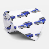 Cravate Chevelle 1970 solides solubles : Finition bleue : (Roulé)