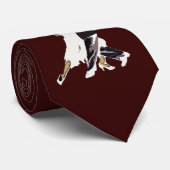 Cravate cheveux foncés de couples abstraits de guerre (Roulé)