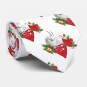 Cravate Chèvre Saanen Avec Esprit De Vacances (Roulé)