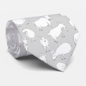 Cravate Chèvres jouant - gris (Roulé)