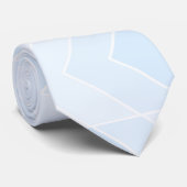 Cravate Chevron bleu doux (Roulé)