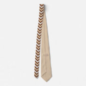 Cravate Chevron marron et beige (Dos)