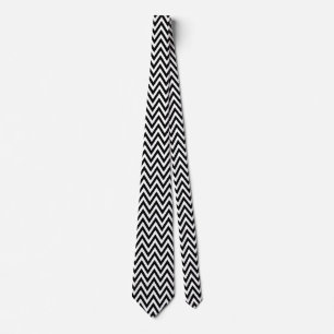 cravate Chevron noir et blanc