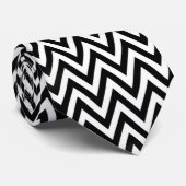 cravate Chevron noir et blanc (Roulé)