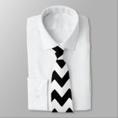 Cravate Chevron noir et blanc (Attaché)