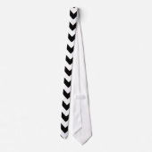 Cravate Chevron noir et blanc (Dos)