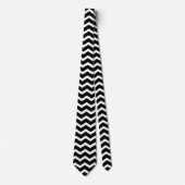 Cravate Chevron noir et blanc (Devant)