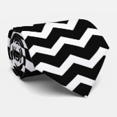 Cravate Chevron noir et blanc (Roulé)