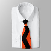 Cravate Chevron orange et noir (Attaché)