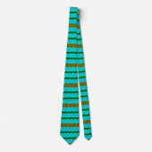 Cravate Chevron rayures zigzag (Devant)