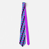 Cravate Chevron Rose & Aqua (Devant)