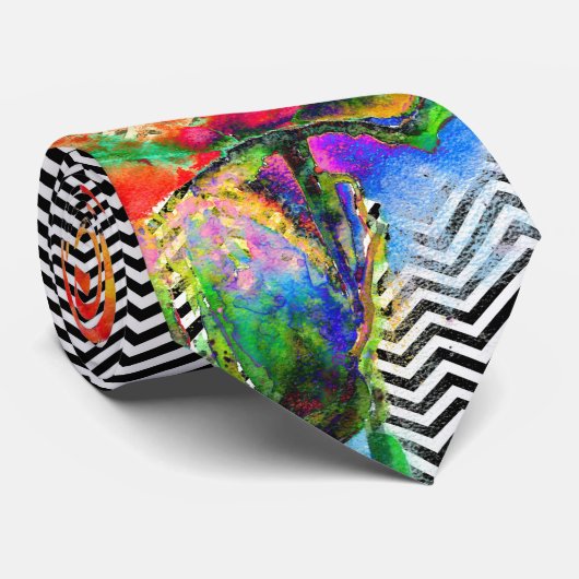 Cravate chevron rouge (Roulé)