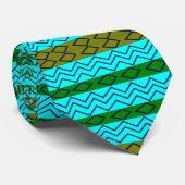 Cravate Chevron Stripes Zigzag Motif (Roulé)